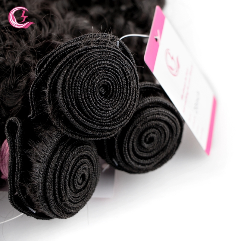 Virgin Hair of Jerry Curly Bundle Natural black color 100g With Double Weft For Medium High Market