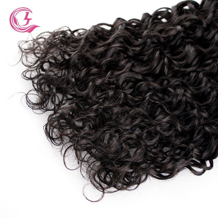 Unprocessed Raw Hair French Wave Bundle Natural black color 100g With Double Weft