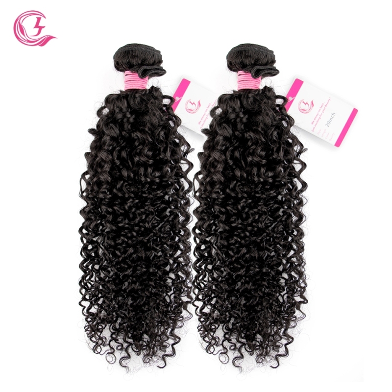 Virgin Hair of Jerry Curly Bundle Natural black color 100g With Double Weft For Medium High Market