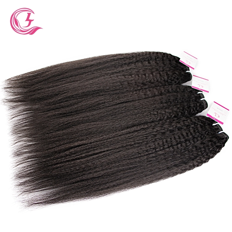 Unprocessed Raw Hair Yaki Straight Bundle Natural black color 100g With Double Weft