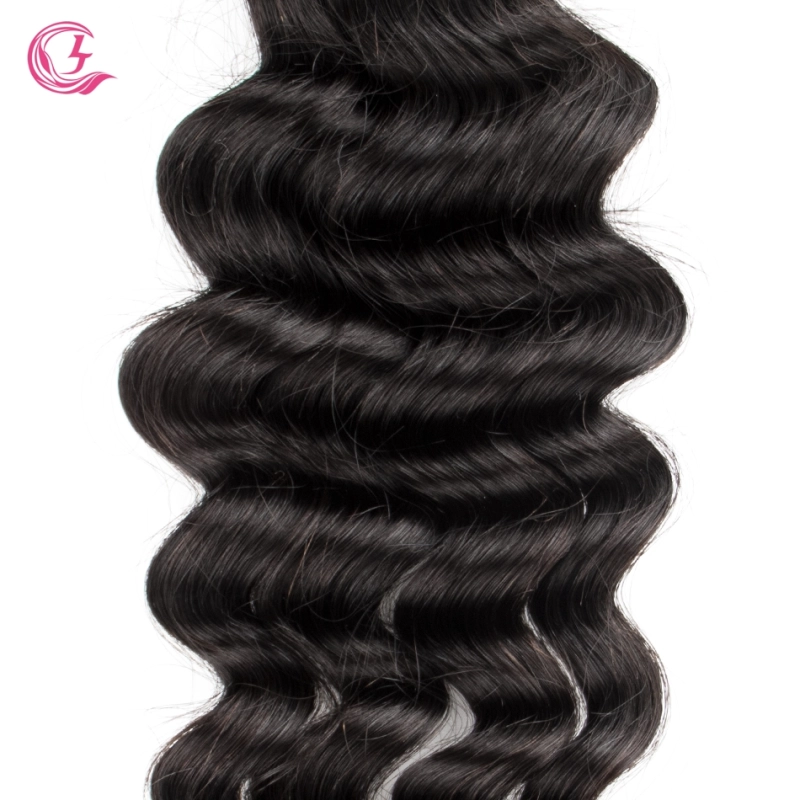 Virgin Hair of Ocean Curly Bundle Natural black color 100g With Double Weft For Medium High Market