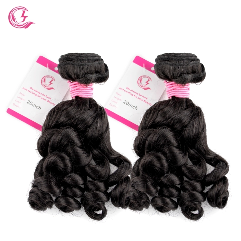 Virgin Hair of Loose Curly Bundle Natural black color 100g With Double Weft For Medium High Market