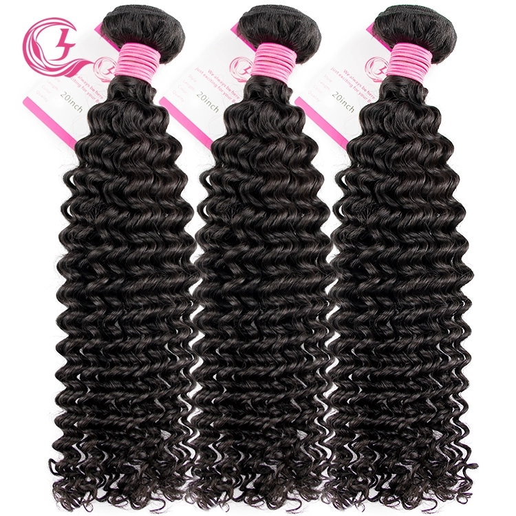 Unprocessed Raw Hair Kinky Curly Bundle Natural black color 100g With Double Weft