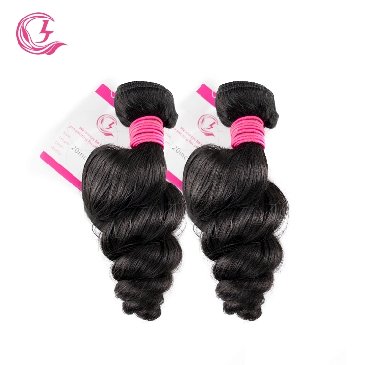 Unprocessed Raw Hair Loose Wave Bundle Natural black color 100g With Double Weft