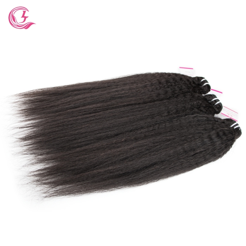 Virgin Hair of Yaki Straight Bundle Natural black color 100g With Double Weft For Medium High Market