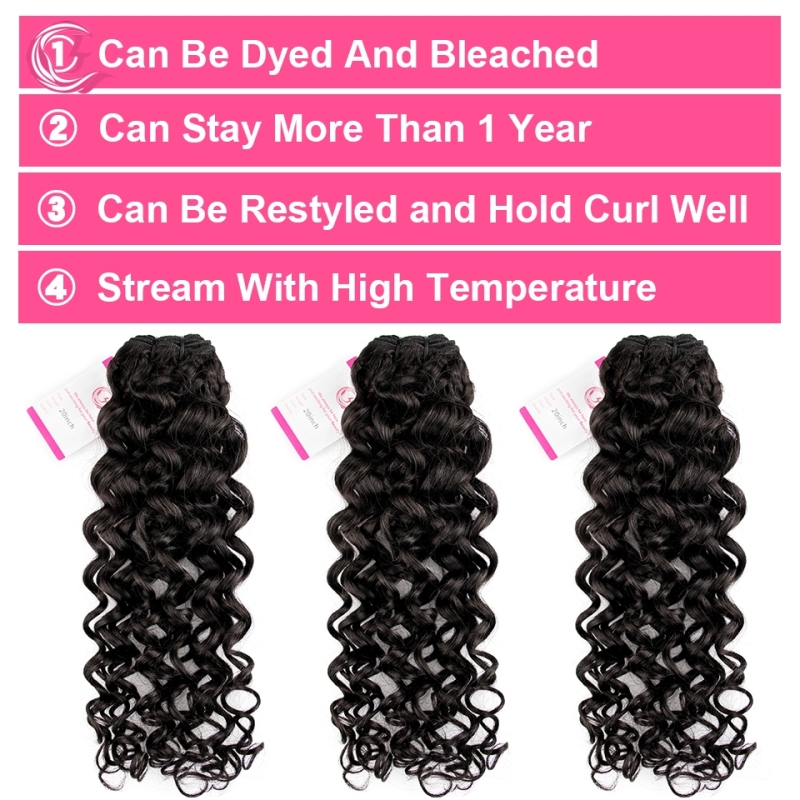 Virgin Hair of Italian Curly  Bundle Natural black color 100g With Double Weft For Medium High Market