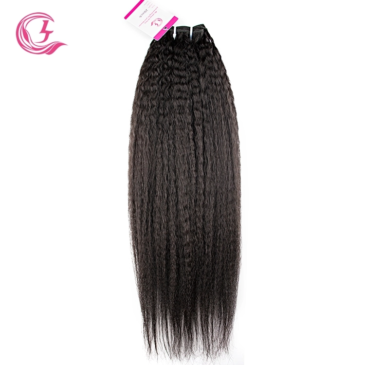 Unprocessed Raw Hair Yaki Straight Bundle Natural black color 100g With Double Weft