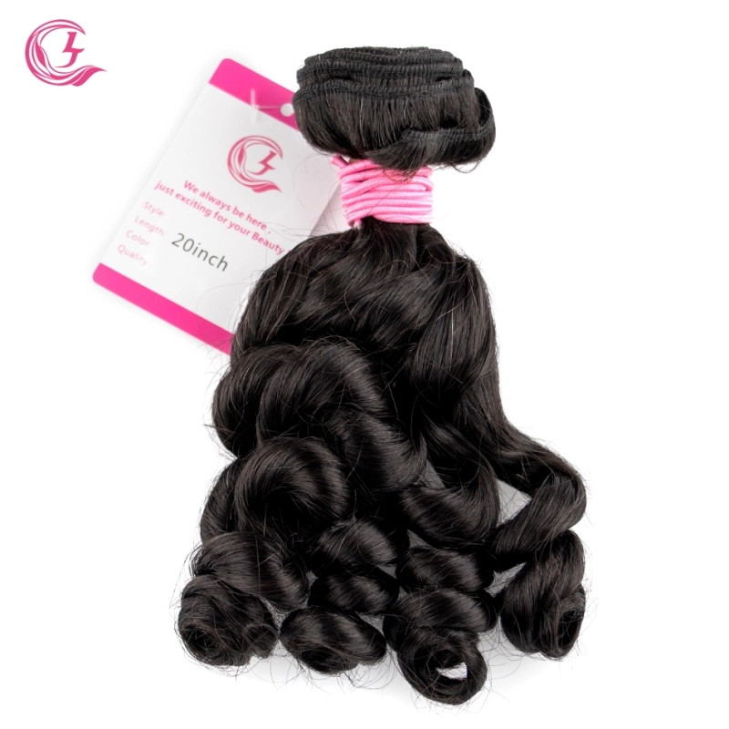 Virgin Hair of Loose Curly Bundle Natural black color 100g With Double Weft For Medium High Market