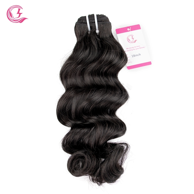 Virgin Hair of indian wave Bundle Natural black color 100g With Double Weft For Medium High Market