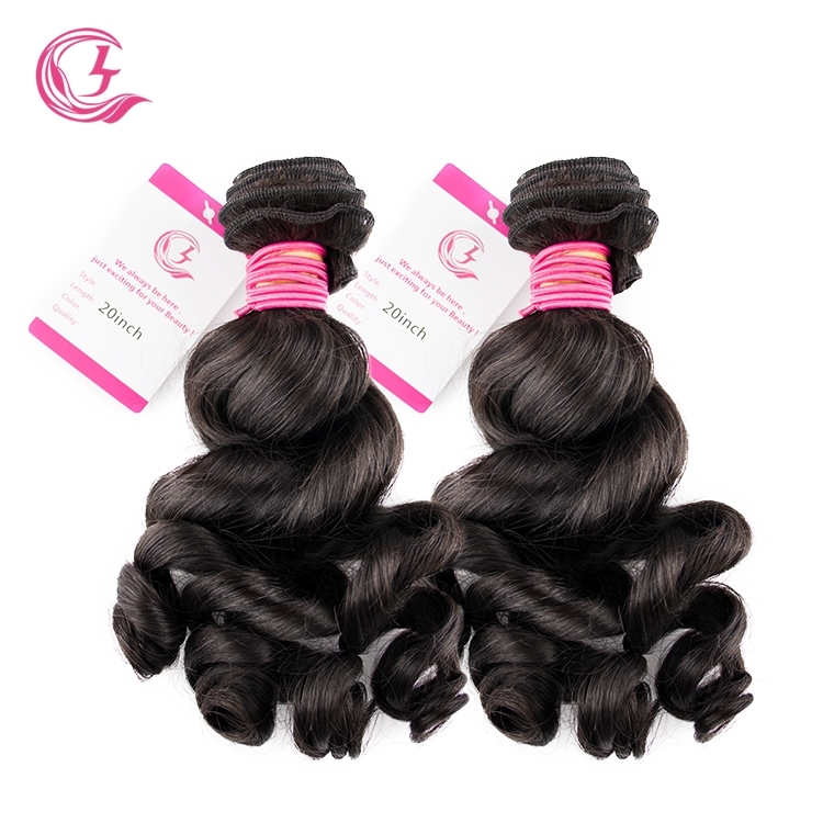 Unprocessed Raw Hair Loose Curly Bundle Natural black color 100g With Double Weft