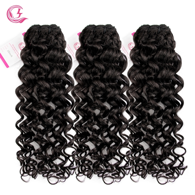 Virgin Hair of Italian Curly  Bundle Natural black color 100g With Double Weft For Medium High Market