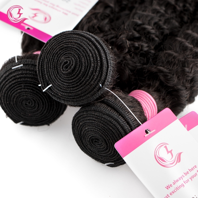 Virgin Hair of Kinky Curly Bundle Natural black color 100g With Double Weft For Medium High Market
