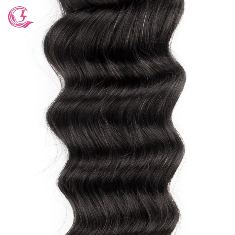 Virgin Hair of Ocean Wave Bundle Natural black color 100g With Double Weft For Medium High Market