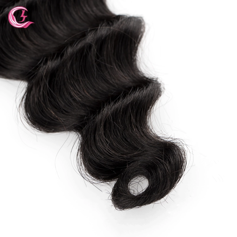 Virgin Hair of Ocean Wave Bundle Natural black color 100g With Double Weft For Medium High Market