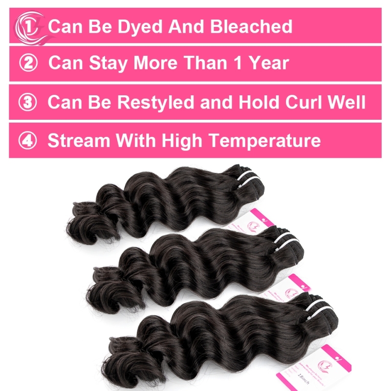 Virgin Hair of indian wave Bundle Natural black color 100g With Double Weft For Medium High Market