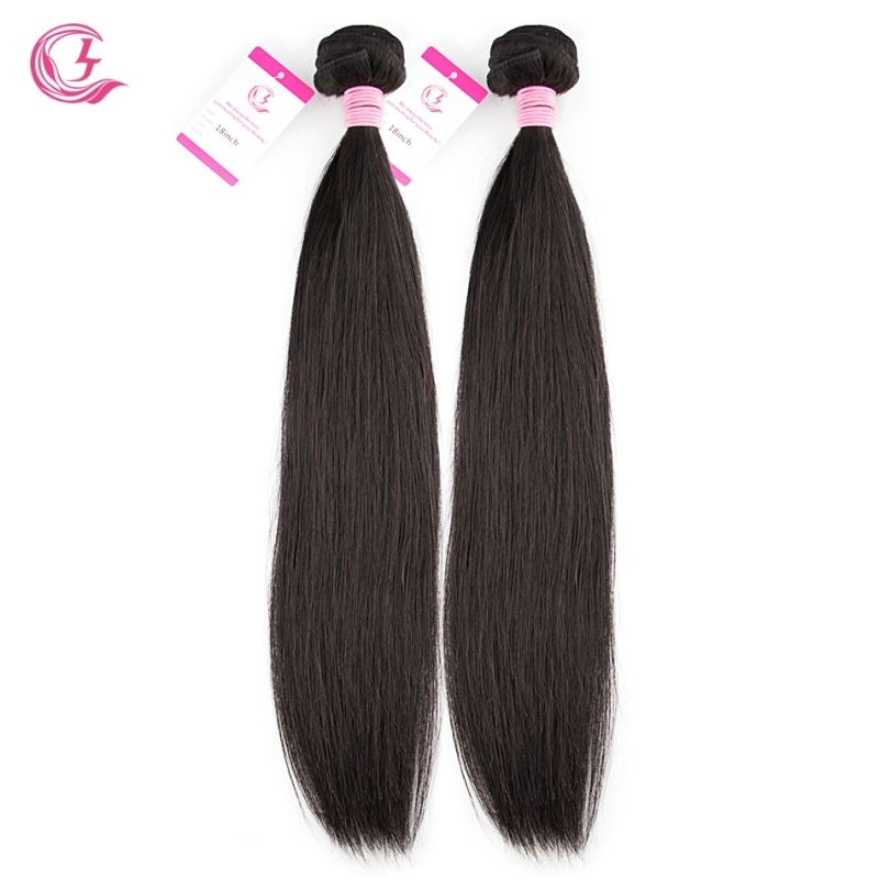 Virgin Hair of Straight Bundle Natural black color 100g With Double Weft For Medium High Market