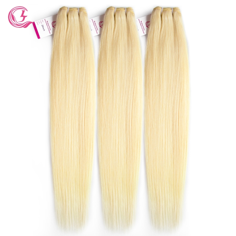 Unprocessed Raw Hair Straight Bundle #613 Blonde 100g With Double Weft