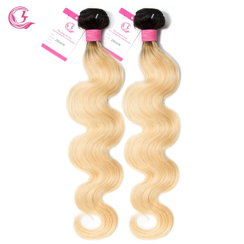 Virgin Hair of Deep Wave Bundle 1B#613 Blonde 100g With Double Weft For Medium High Market