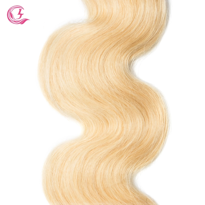 Virgin Hair of Deep Wave Bundle 1B#613 Blonde 100g With Double Weft For Medium High Market