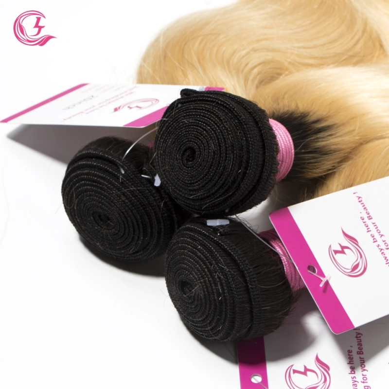 Virgin Hair of Deep Wave Bundle 1B#613 Blonde 100g With Double Weft For Medium High Market