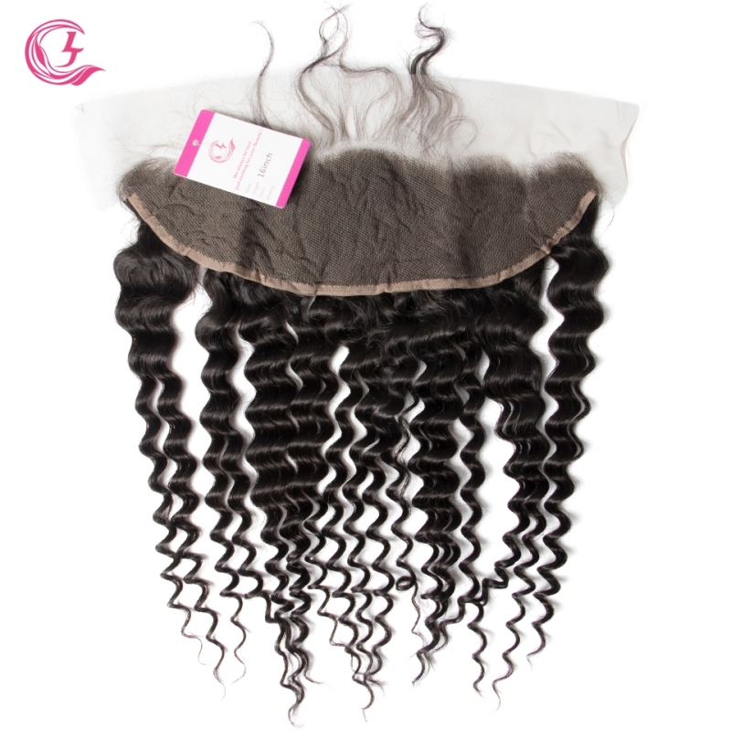 Virgin Hair of Deep Curl  13X4 frontal  Natural black color 130 density For Medium High Market