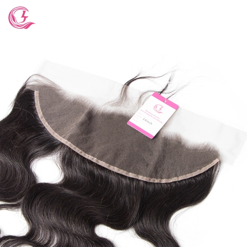 Virgin Hair of Natural Wave 13X4 frontal  Natural black color 130 density For Medium High Market