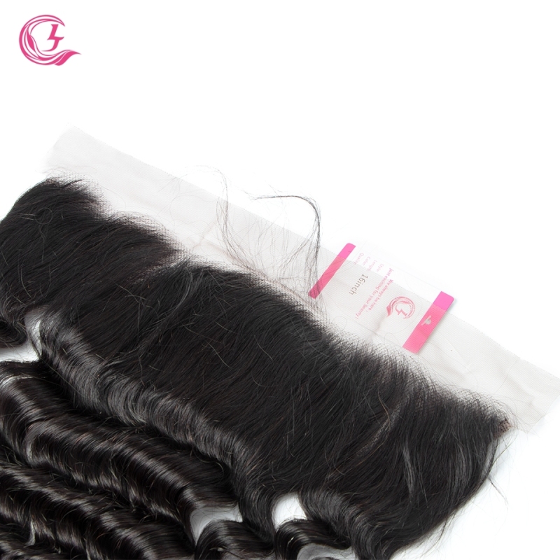 Virgin Hair of Ocean Curl 13X4 frontal  Natural black color 130 density For Medium High Market