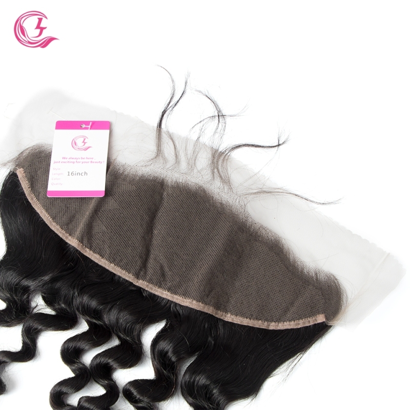Virgin Hair of Loose Curl  13X4 frontal  Natural black color 130 density For Medium High Market
