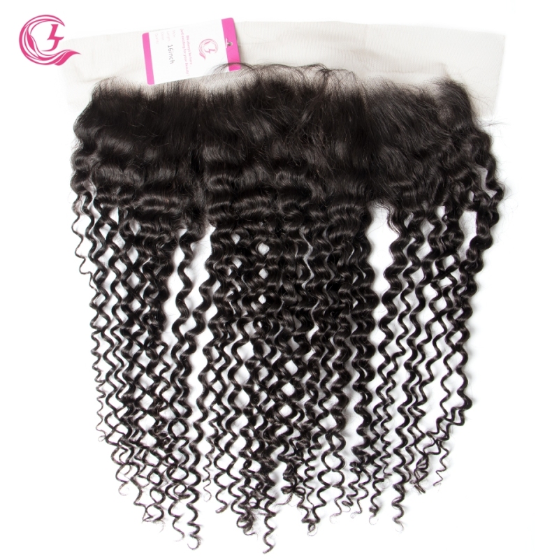 Virgin Hair of  Jerry Curl  13X4 frontal  Natural black color 130 density For Medium High Market