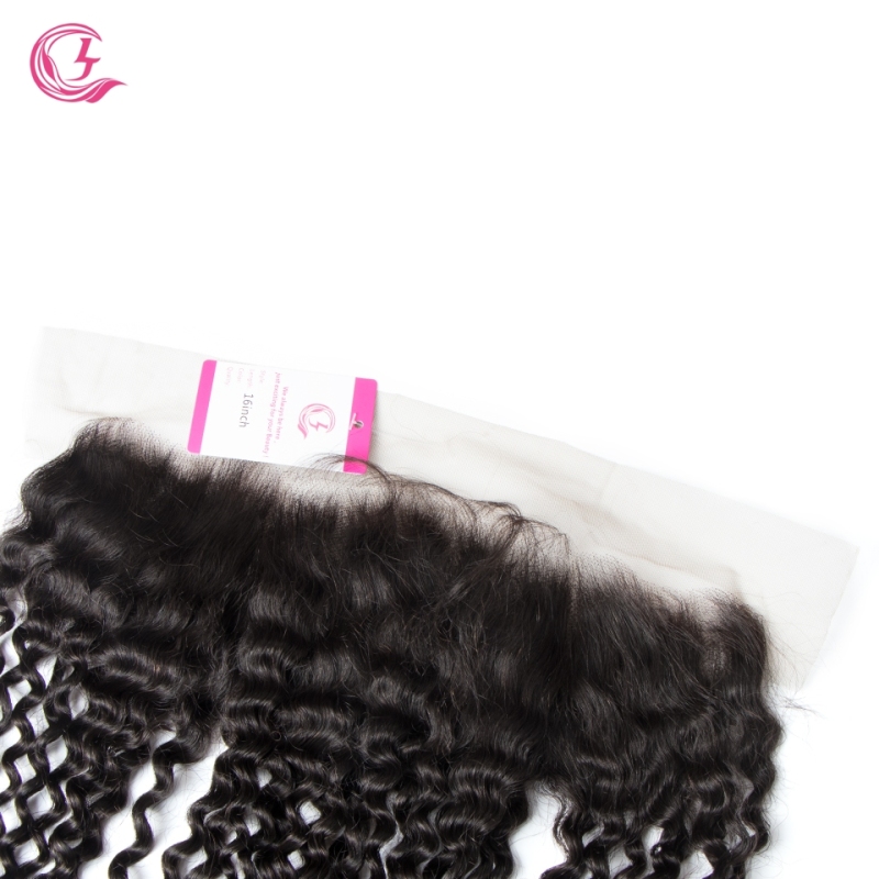 Virgin Hair of  Jerry Curl  13X4 frontal  Natural black color 130 density For Medium High Market