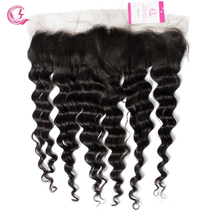 Virgin Hair of Ocean Wave 13X4 frontal  Natural black color 130 density For Medium High Market