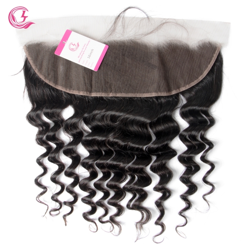 Virgin Hair of Ocean Curl 13X4 frontal  Natural black color 130 density For Medium High Market