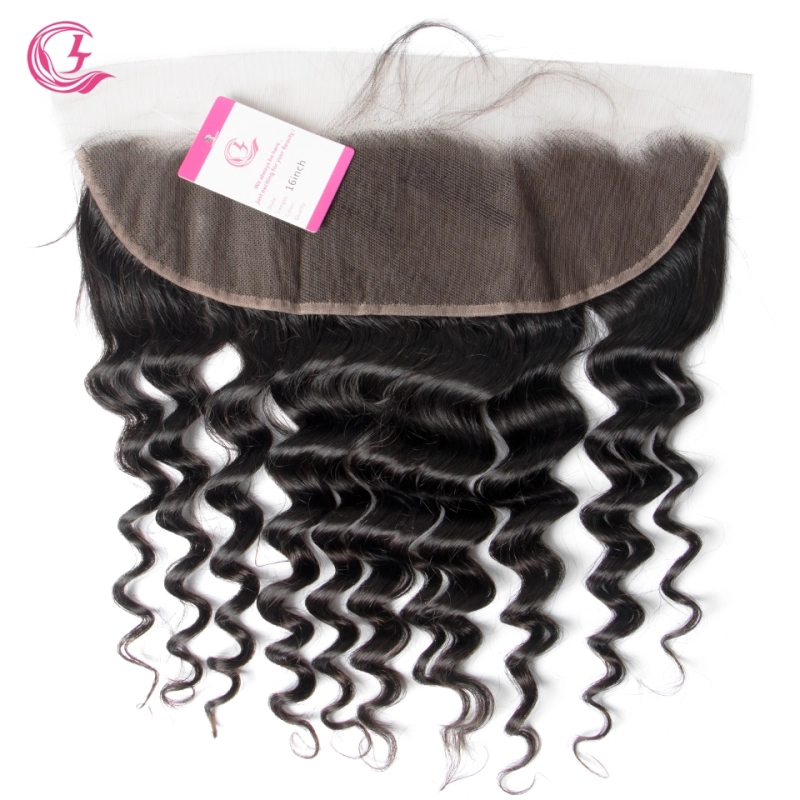 Virgin Hair of Ocean Wave 13X4 frontal  Natural black color 130 density For Medium High Market