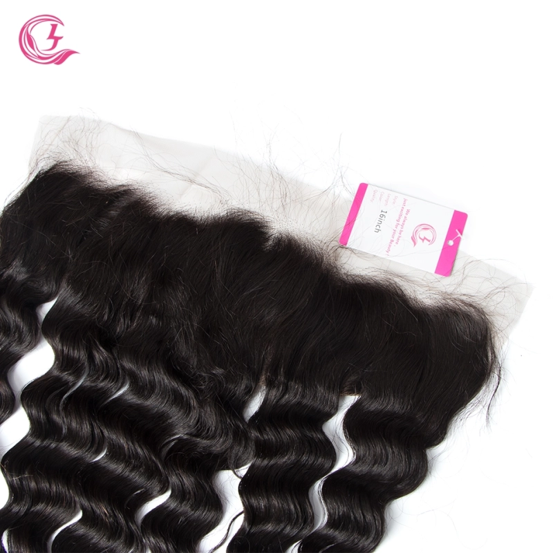 Virgin Hair of Ocean Wave 13X4 frontal  Natural black color 130 density For Medium High Market