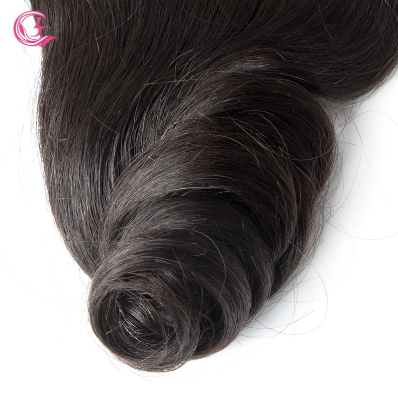 Virgin Hair of Loose Wave  4X4 closure Natural black color 130 density For Medium High Marke