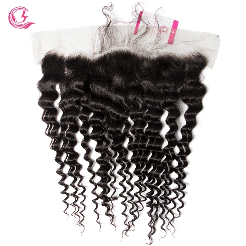 Virgin Hair of Deep Curl  13X4 frontal  Natural black color 130 density For Medium High Market