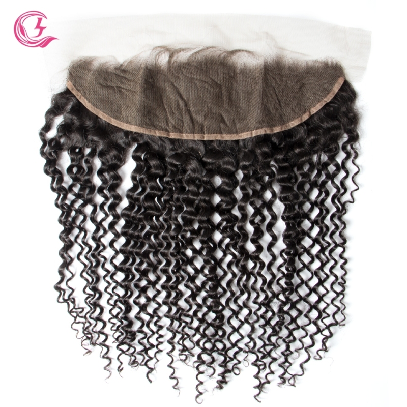 Virgin Hair of  Jerry Curl  13X4 frontal  Natural black color 130 density For Medium High Market