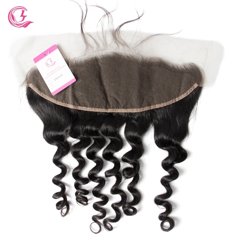 Virgin Hair of Loose Curl  13X4 frontal  Natural black color 130 density For Medium High Market