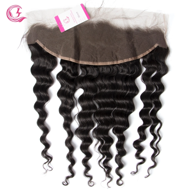 Virgin Hair of Ocean Wave 13X4 frontal  Natural black color 130 density For Medium High Market