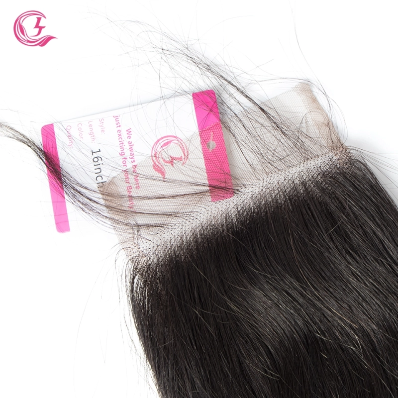 Unprocessed Raw Hair Loose Wave 4x4 Closure Natural Color Medium Brown 130 density