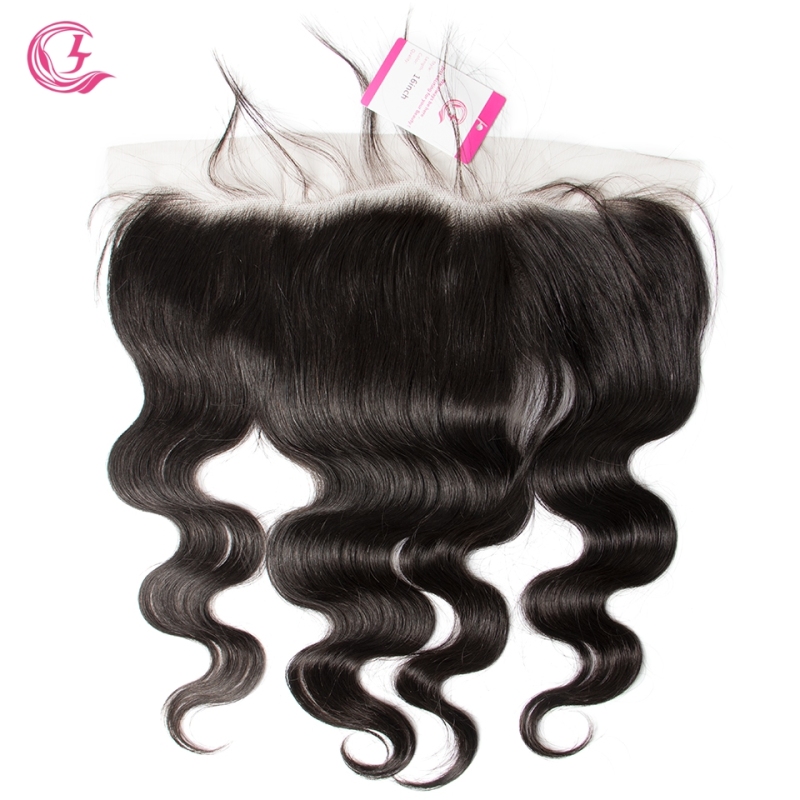 Unprocessed  Raw Hair Body  Wave 13x4 Frontal Natural Color Medium Brown 130 density