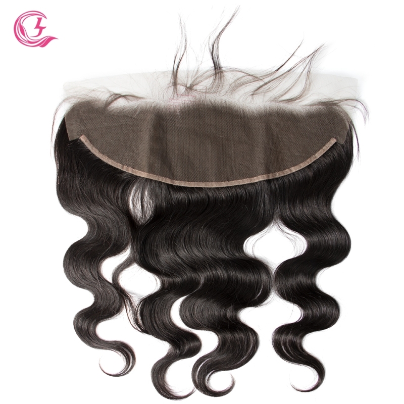 Unprocessed  Raw Hair Indian Wave 13x4 Frontal Natural Color Medium Brown 130 density