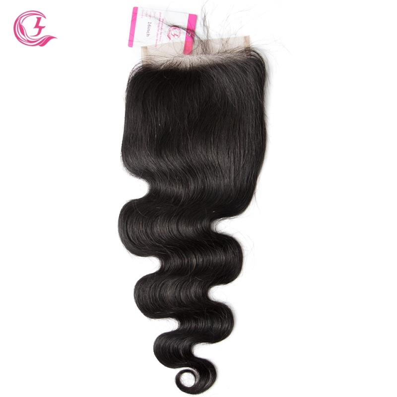 Unprocessed Virgin hair Body Wave 5x5 Closure Natural Color Medium Brown 130 density