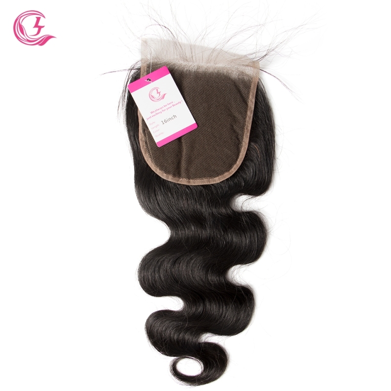 Unprocessed Raw hair Indian Wave 5x5 Closure Natural Color Medium Brown 130 density