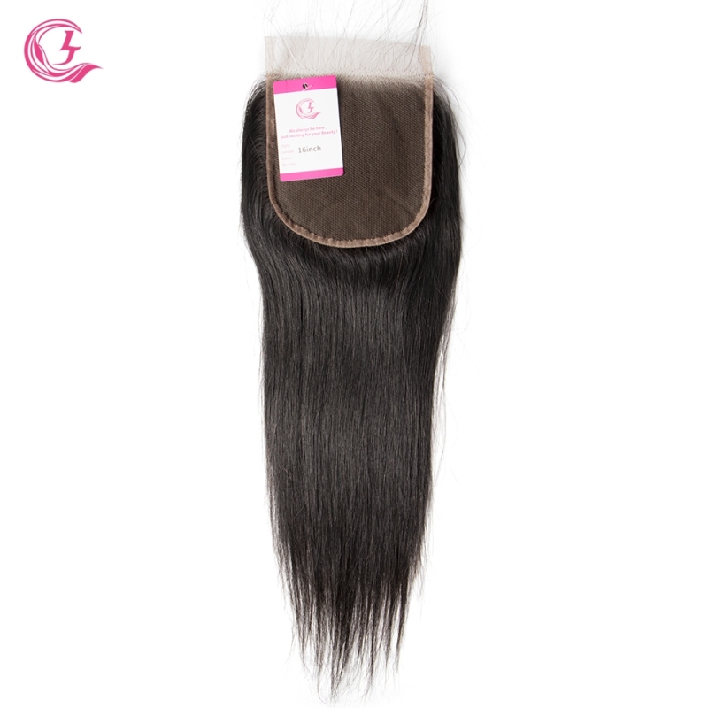 Unprocessed Raw hair Straight 5x5 Closure Natural Color Medium Brown 130 density