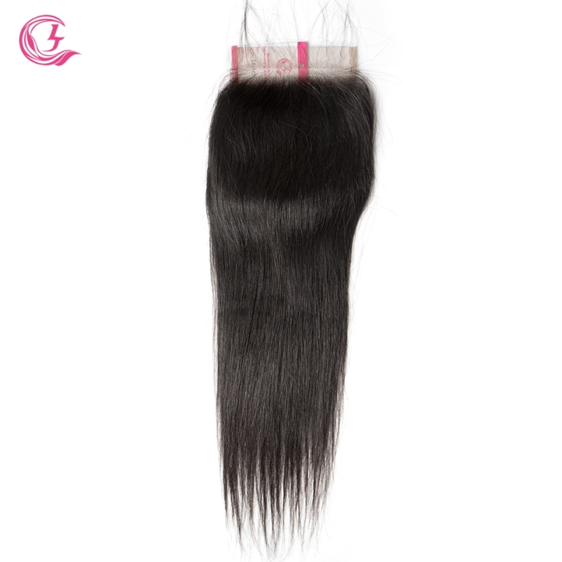 Unprocessed Raw hair Straight 5x5 Closure Natural Color Medium Brown 130 density