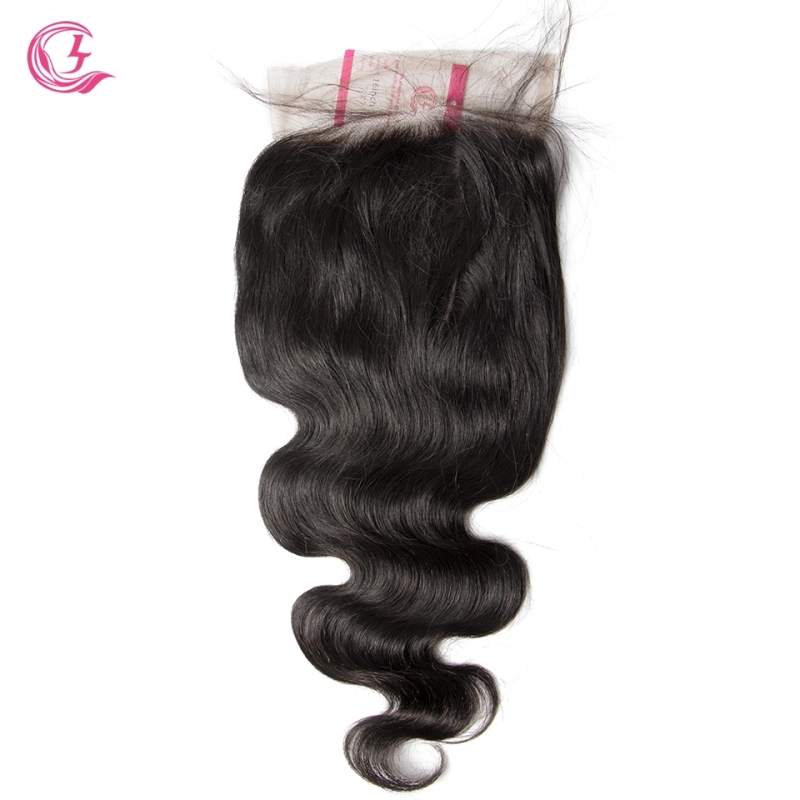 Unprocessed Raw hair  Indian Wave  7x7 Closure Natural Color Medium Brown 130 density