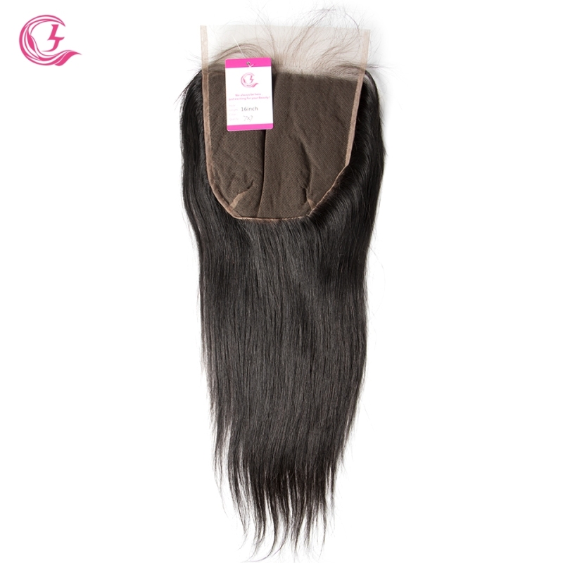 Unprocessed Raw hair  Straight  7x7 Closure Natural Color Medium Brown 130 density