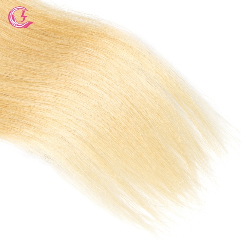 Unprocessed Raw Hair Straight Bundle 1B#613 Blonde 100g With Double Weft