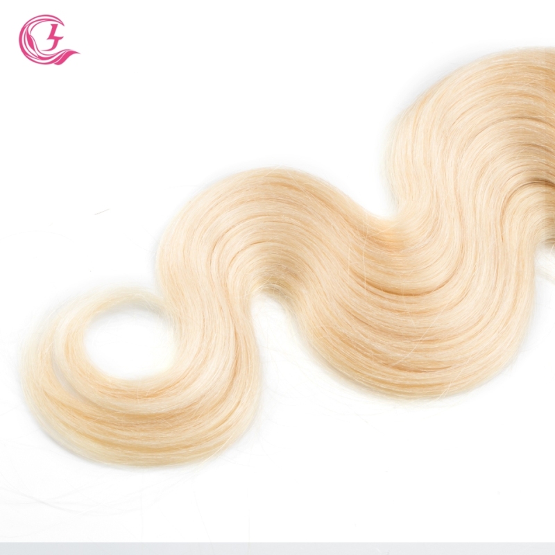 Virgin Hair of Body Wave Bundle #613 Blonde 100g With Double Weft For Medium High Market